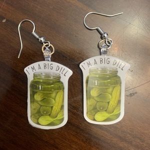 I’m a big dill earrings quirky cheesy